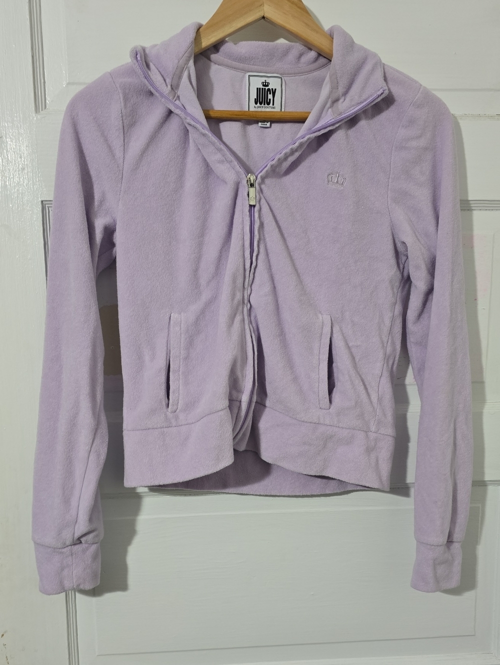 Juicy Couture Women's Lavender Zip-Up Hoodie Jacket